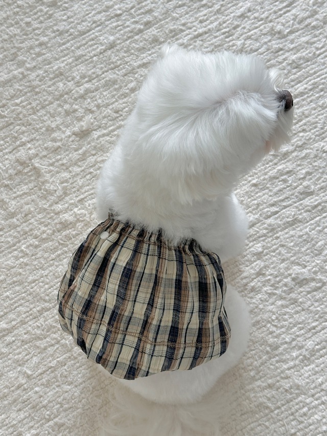 〈予約アイテム〉EYOU / ウディチェックバルーンワンピース