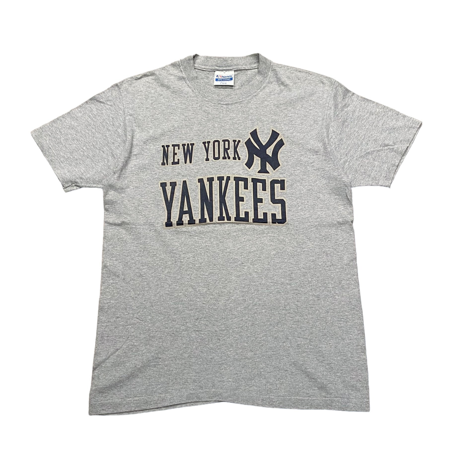 90's USA製 MLB NY Yankees T-Shirt / ニューヨークヤンキース メジャーリーグ 野球 ヘインズ プリント Tシャツ 古着  ヴィンテージ