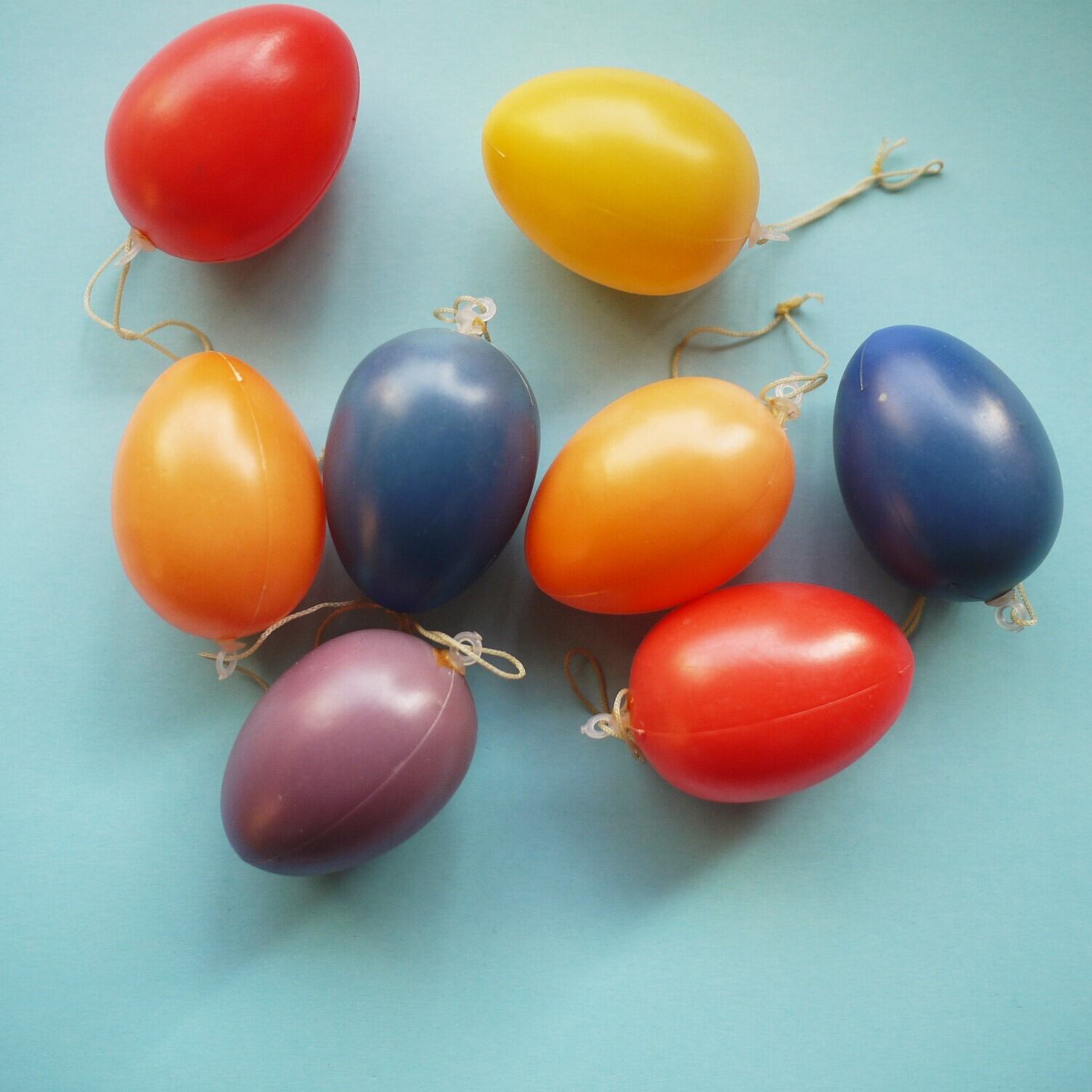 ヴィンテージ イースターエッグセットb 8個 プラスチック