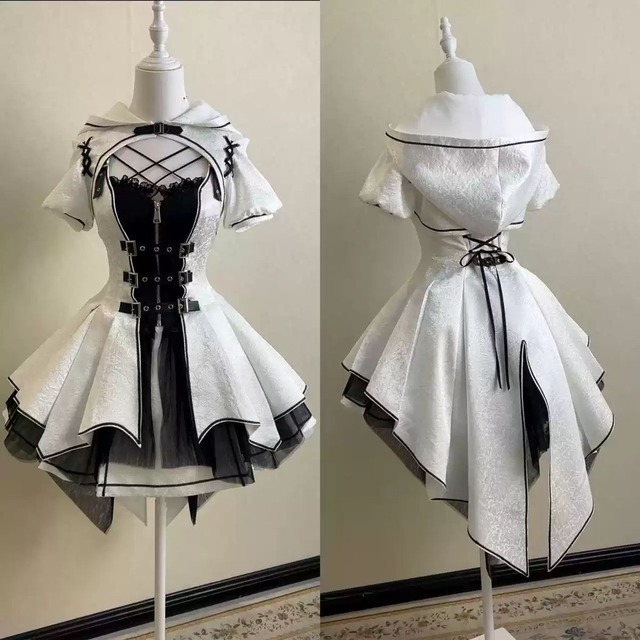 軍服ロリータフード付きセットアップ