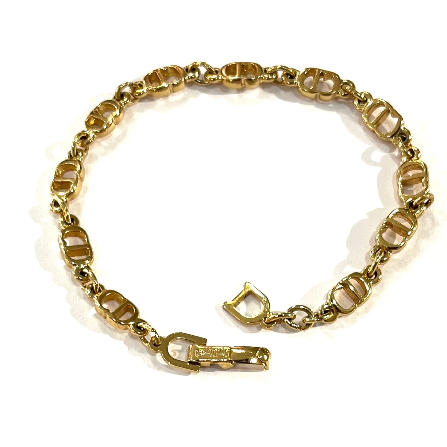 Christian Dior 】【DIOR】2884 美しいCDロゴチェーンブレスレット