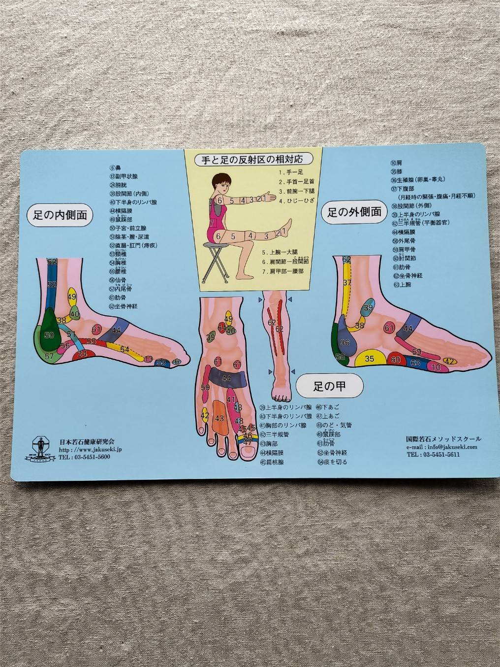 若石親子棒と反射区図表のセット