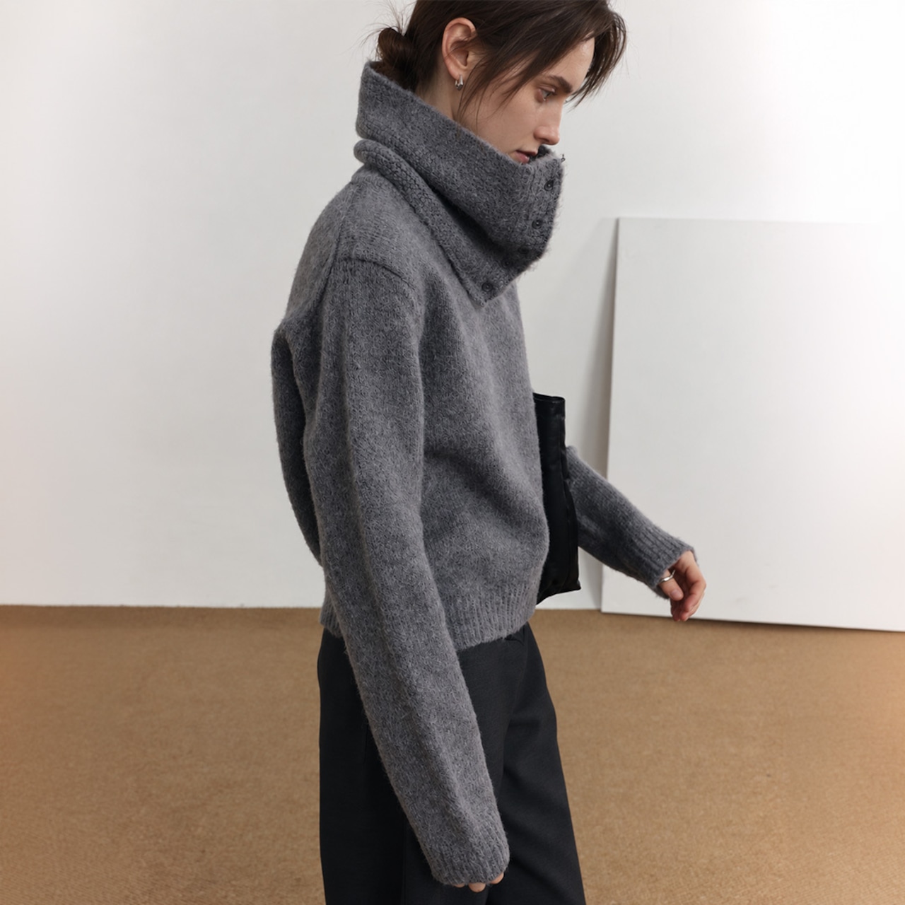 2way neck knit pullover A00267