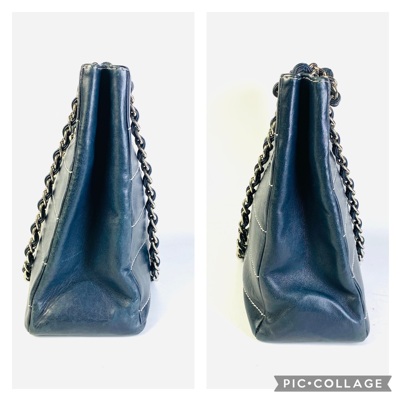 【最終処分SALE】シャネル チョコバートートバッグ ブルー K-5947