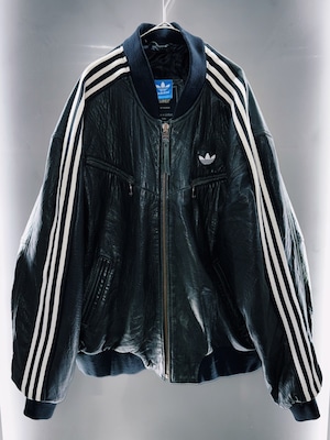special “original re:make” vintage adidas × vintage leather jacket three stripe edition