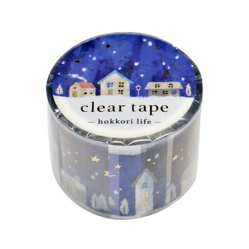 マインドウェイブ 　透明クリアテープ95579 ヨルノマチ 街並み家　30mm