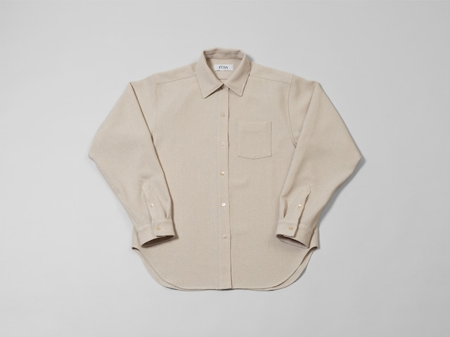 Shiny Pocket Shirt / Beige