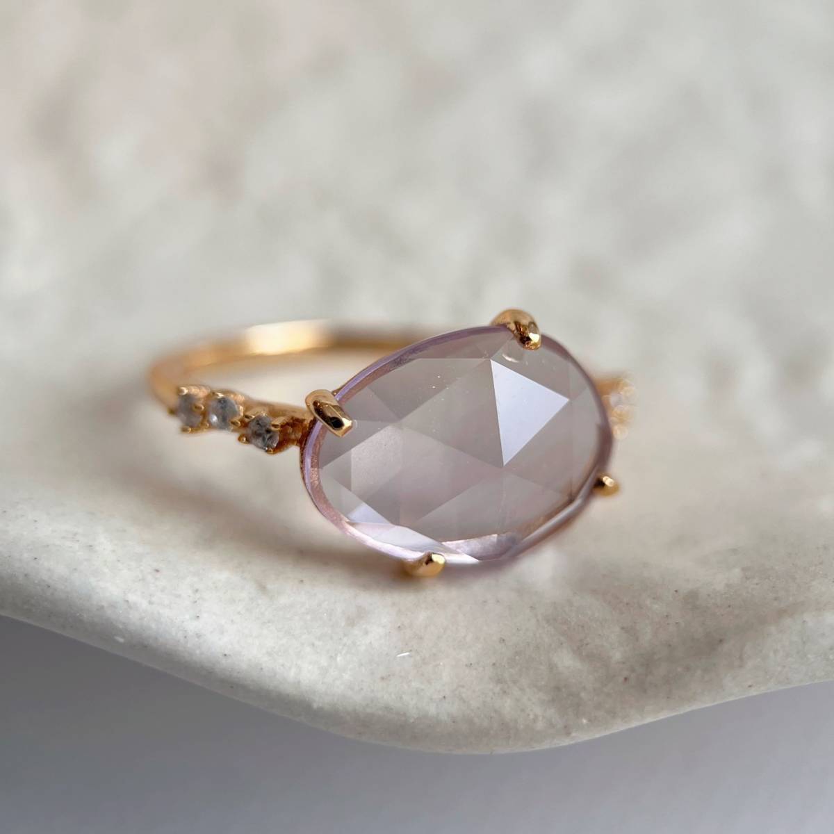 大粒アメジスト　キャンディーリング　silver925製