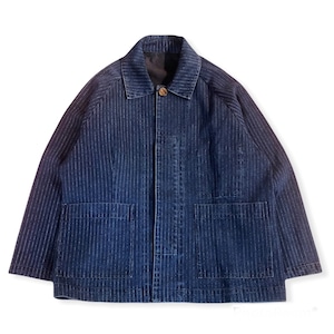 【NIGHTBEAT】JUNKBLUESオリジナル/ COVERALL JACKET (STRIPE) カバーオールジャケット