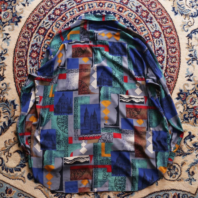 colorful art graphic l/s loose shirt
