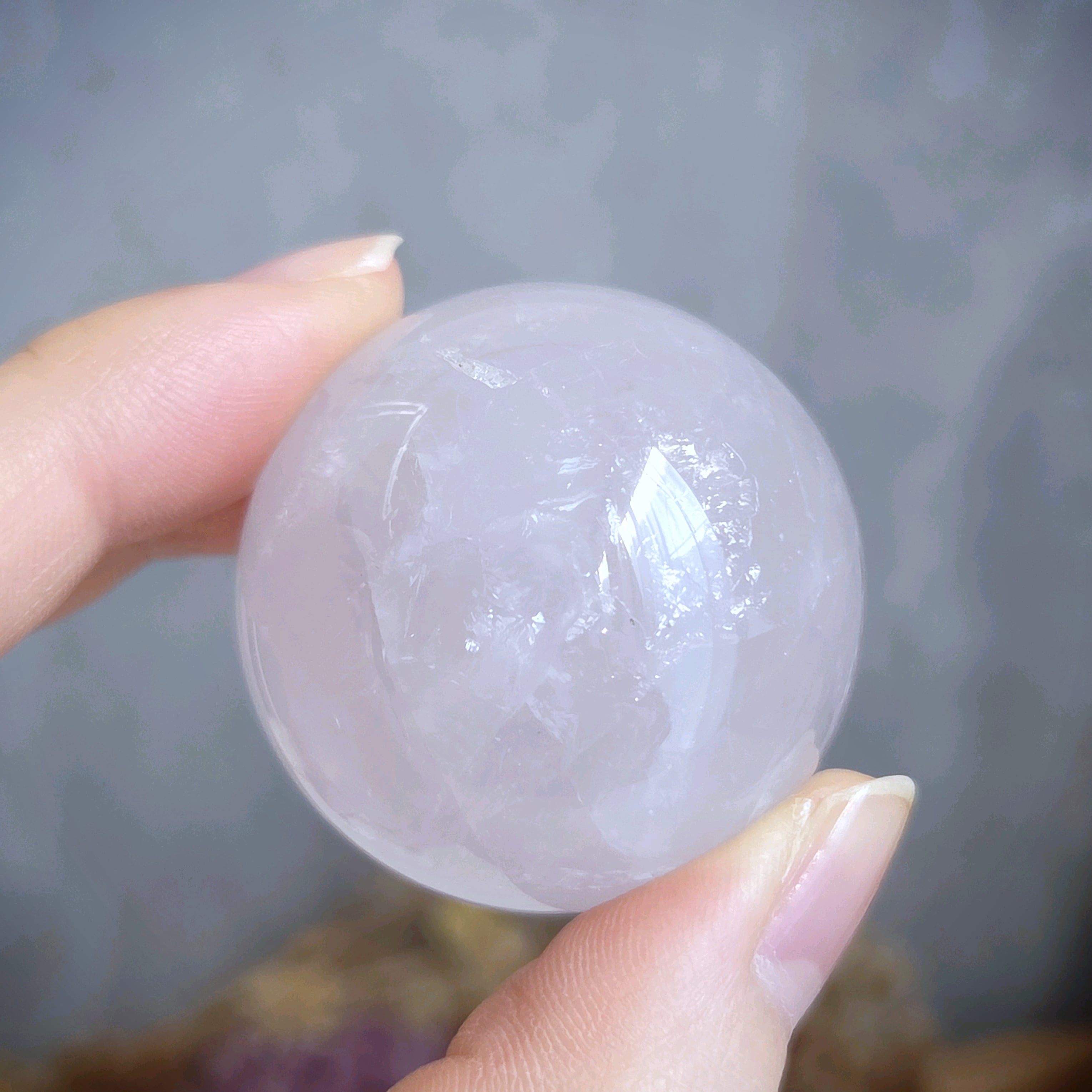 ペリウィンクルローズクォーツ スフィア | ホシノカケラ STONE/AROMA/ART