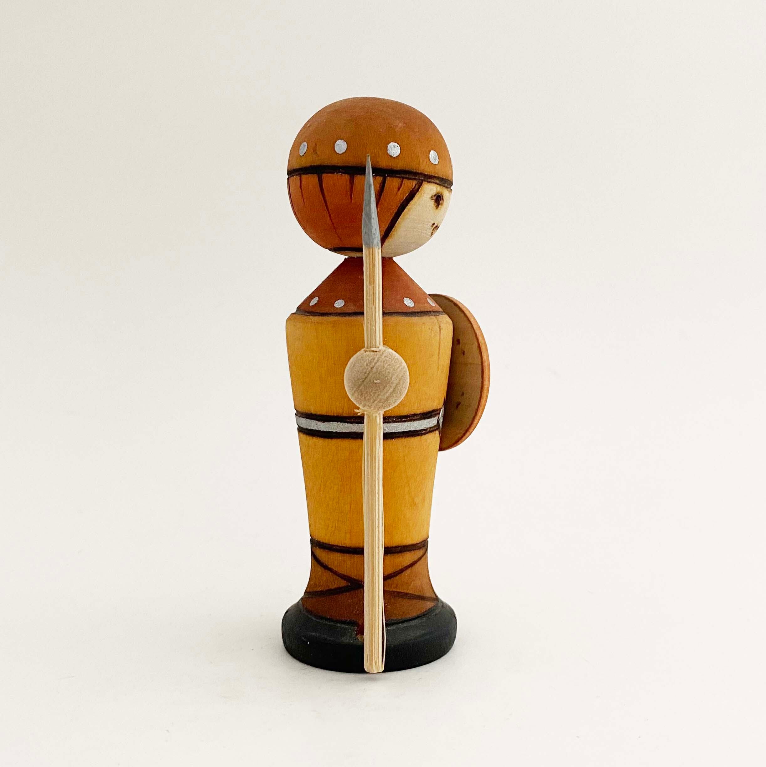 エストニア・ヴァイキングこけし（ウッドバーニング）