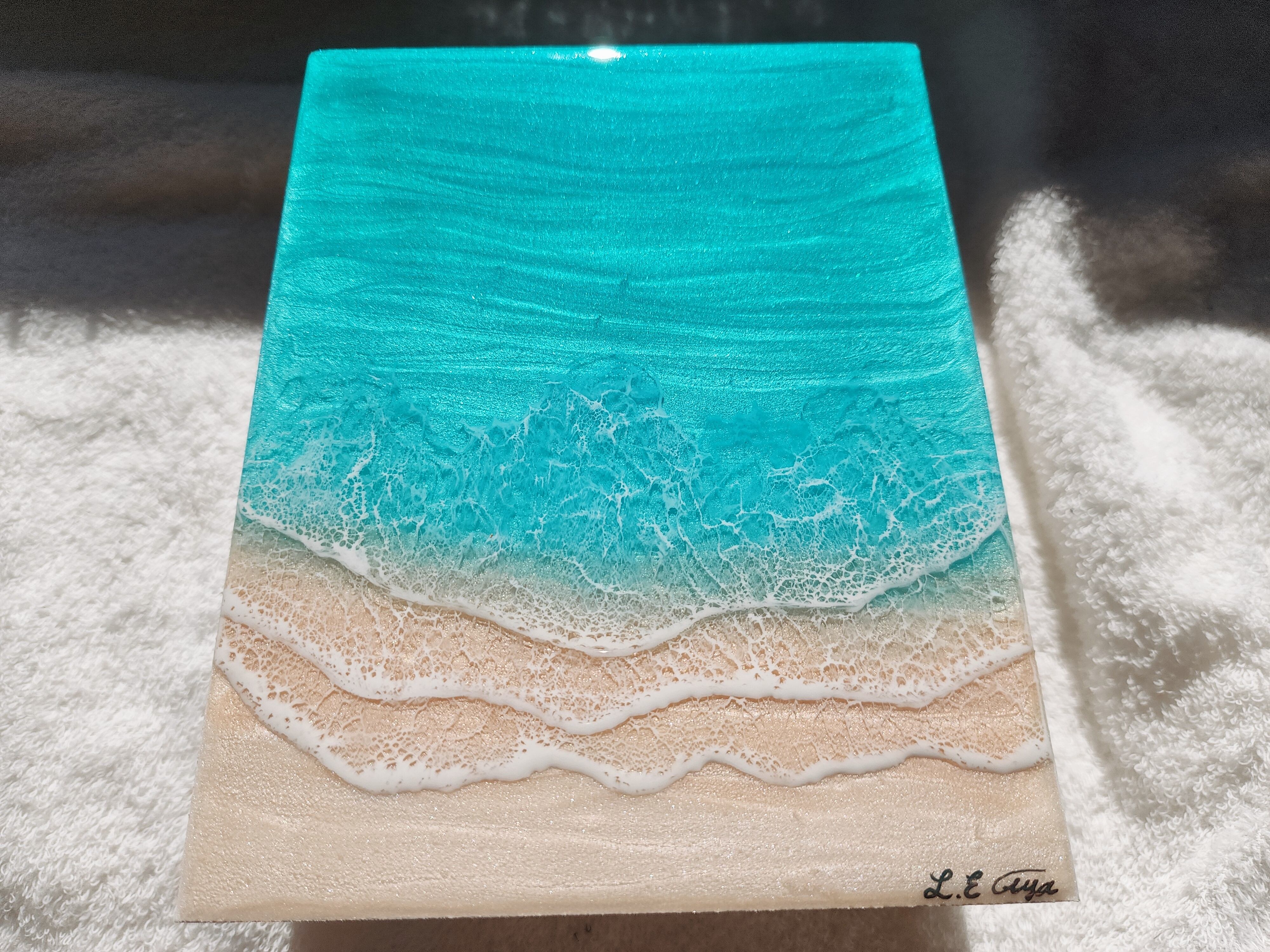 198.オーシャンレジンアート アートパネル