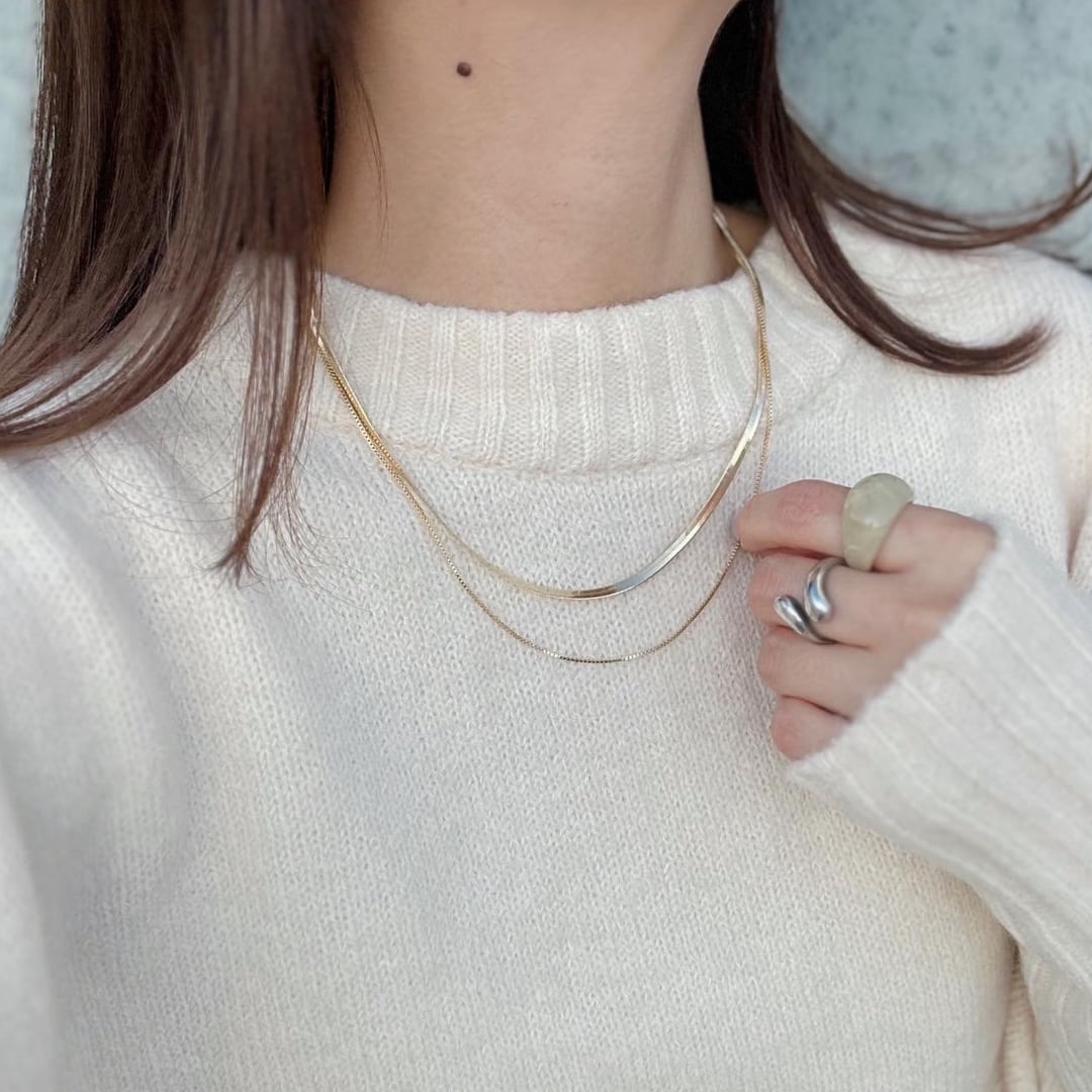 【BIMBA Y LOLA】2連チェーンネックレス ◇二連チェーン ネックレス・全1色 | Bloom-Latte