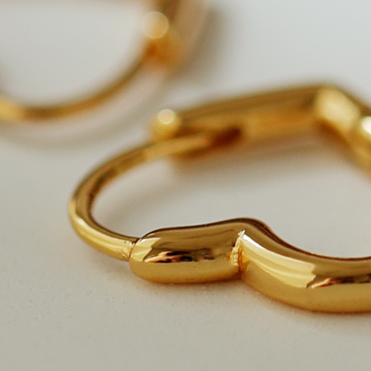 Simple Heart Earrings　T6078