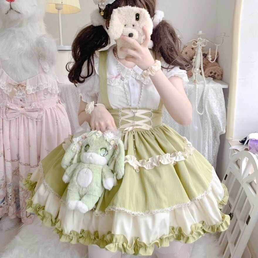 VISIBLE ブラウス　MARBLEスカート上下セット　ゴスロリロリータ VISIBLE ブラウス MARBLEスカート上下セット ゴスロリロリータ