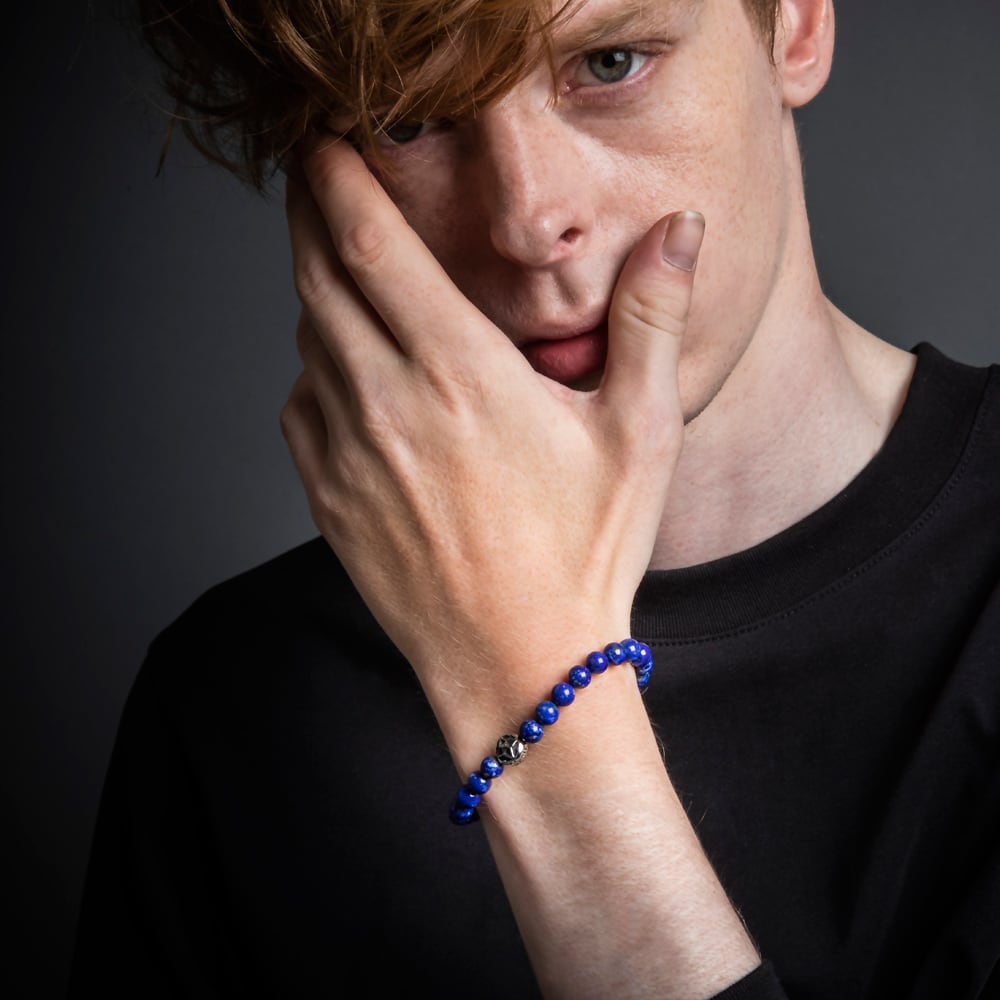 トレサリー天然ラピス数珠ブレス ACB0118 Tresary Natural Lapis Bead