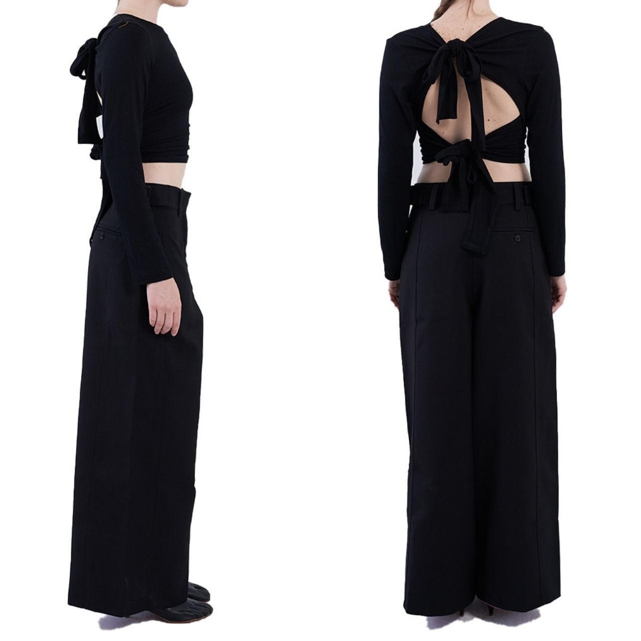 バックリボン背中見せトップス　LT0040048