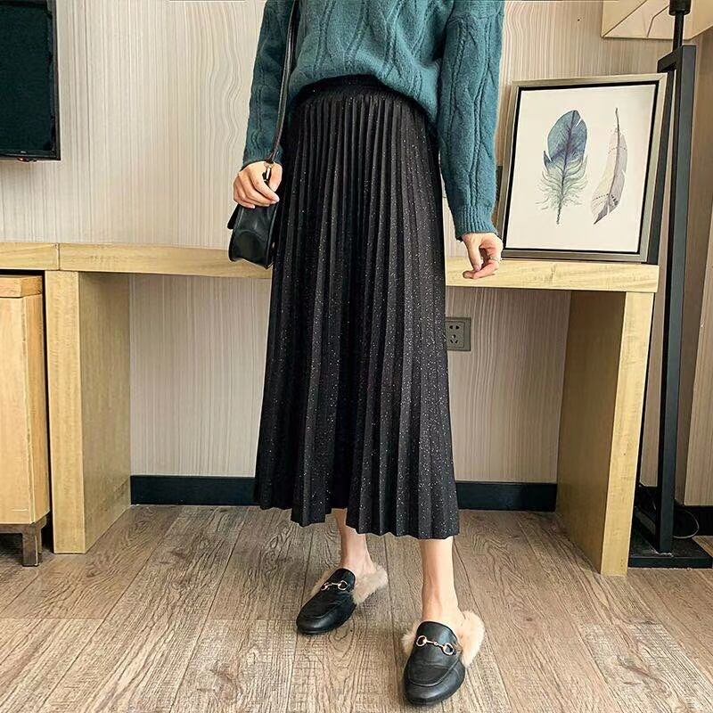 ラメ入りプリーツスカート　AJ−22003-8029