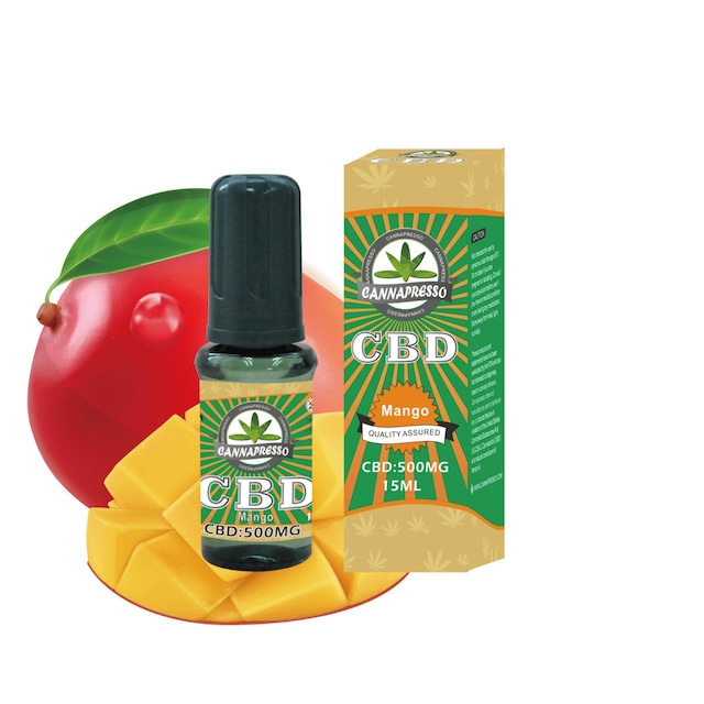 【送料無料】カンナプレッソ（CANNAPRESSO） - CBDリキッド500mg/15ml：マンゴー