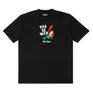 【PAS DE MER/パドゥメ】BADA BING T-SHIRT Tシャツ / BLACK