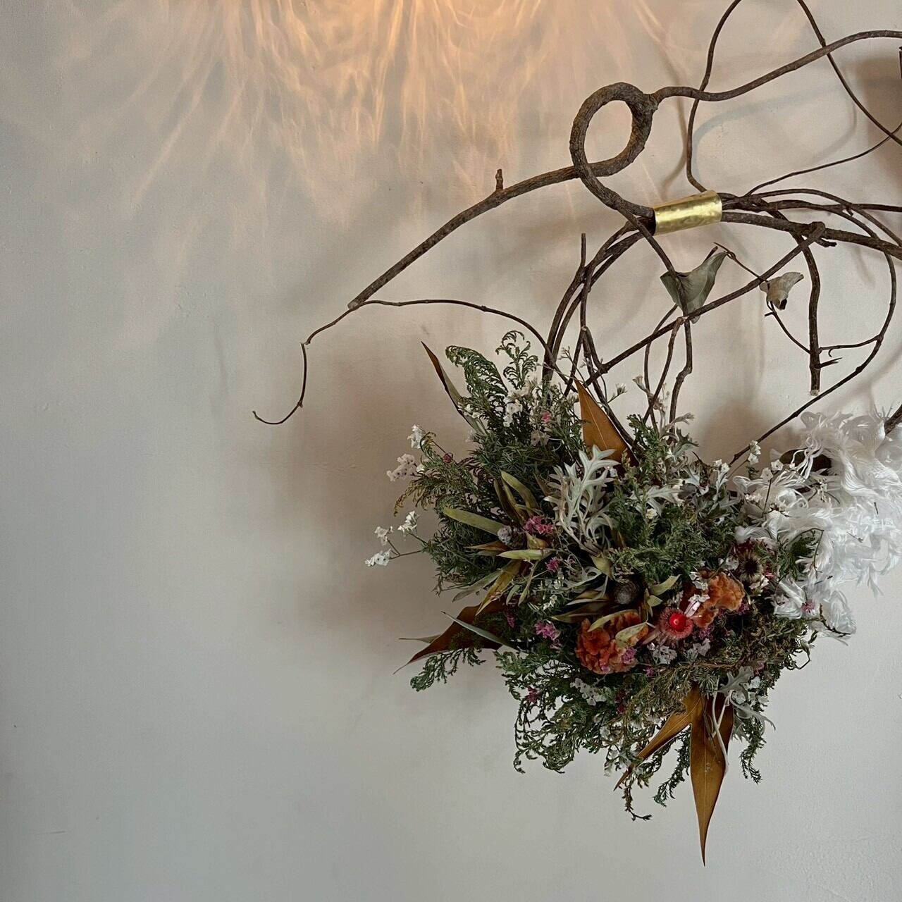 ドライフラワークリスマスリースL【Dried Flowers X'mas Wreath】