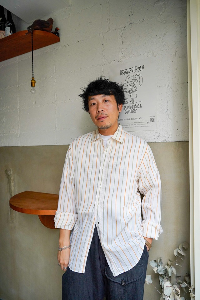 【1990s】"Gio Darvel" Stripe Long Sleeve Shirts / 6-249