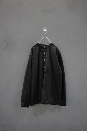 BVLGARI type 50s grandpa shirt   Black