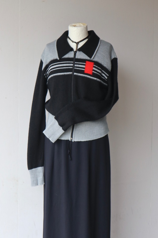 bayer dralon zip-up knit jacket