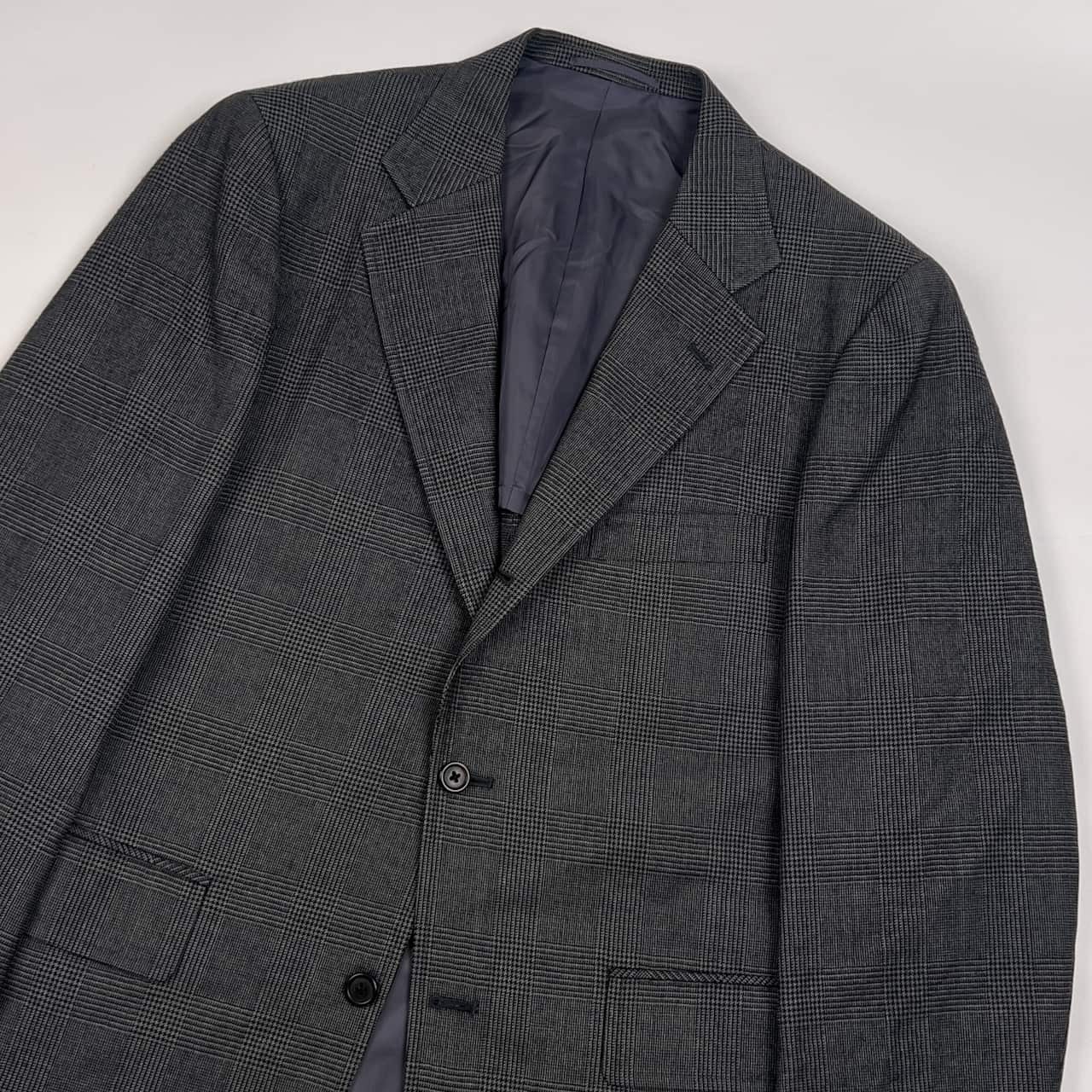J.PRESS AUTHENTIC MODEL ジェイプレス グレンチェック 段返3B ウール テーラードジャケット 96-82-180/グレー メンズ