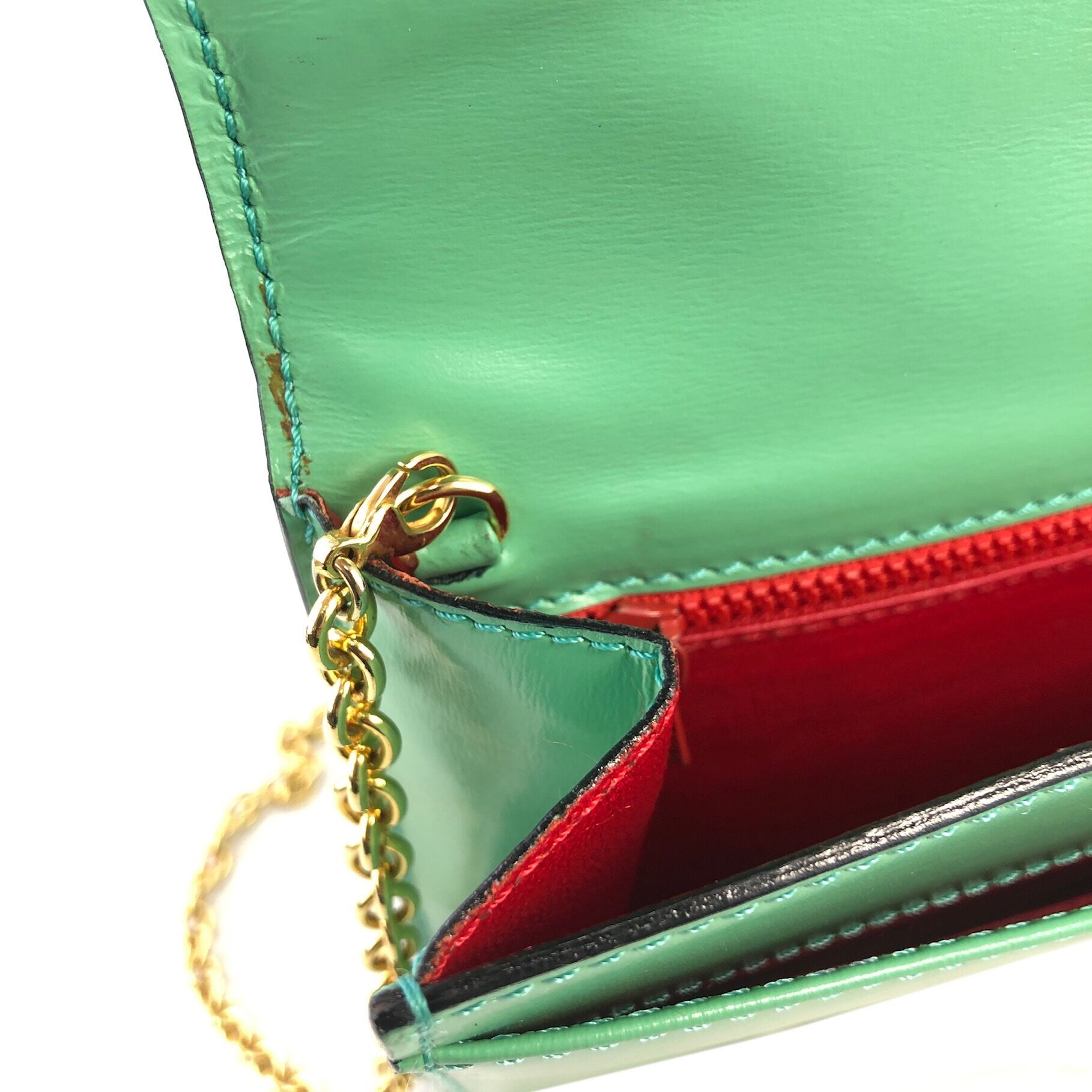 CELINE セリーヌ スターボール レザー チェーン ミニバッグ ショルダー