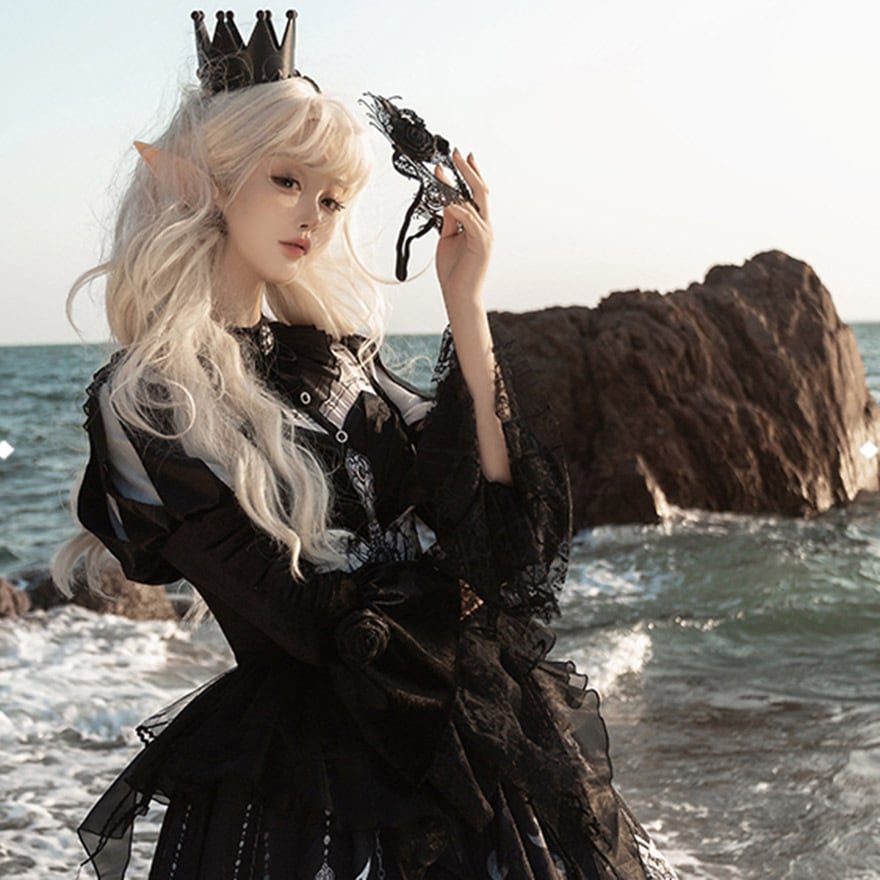 ゴスロリ通販 With U 地雷系 コルセット ウエストマーク 蝶 バタフライ