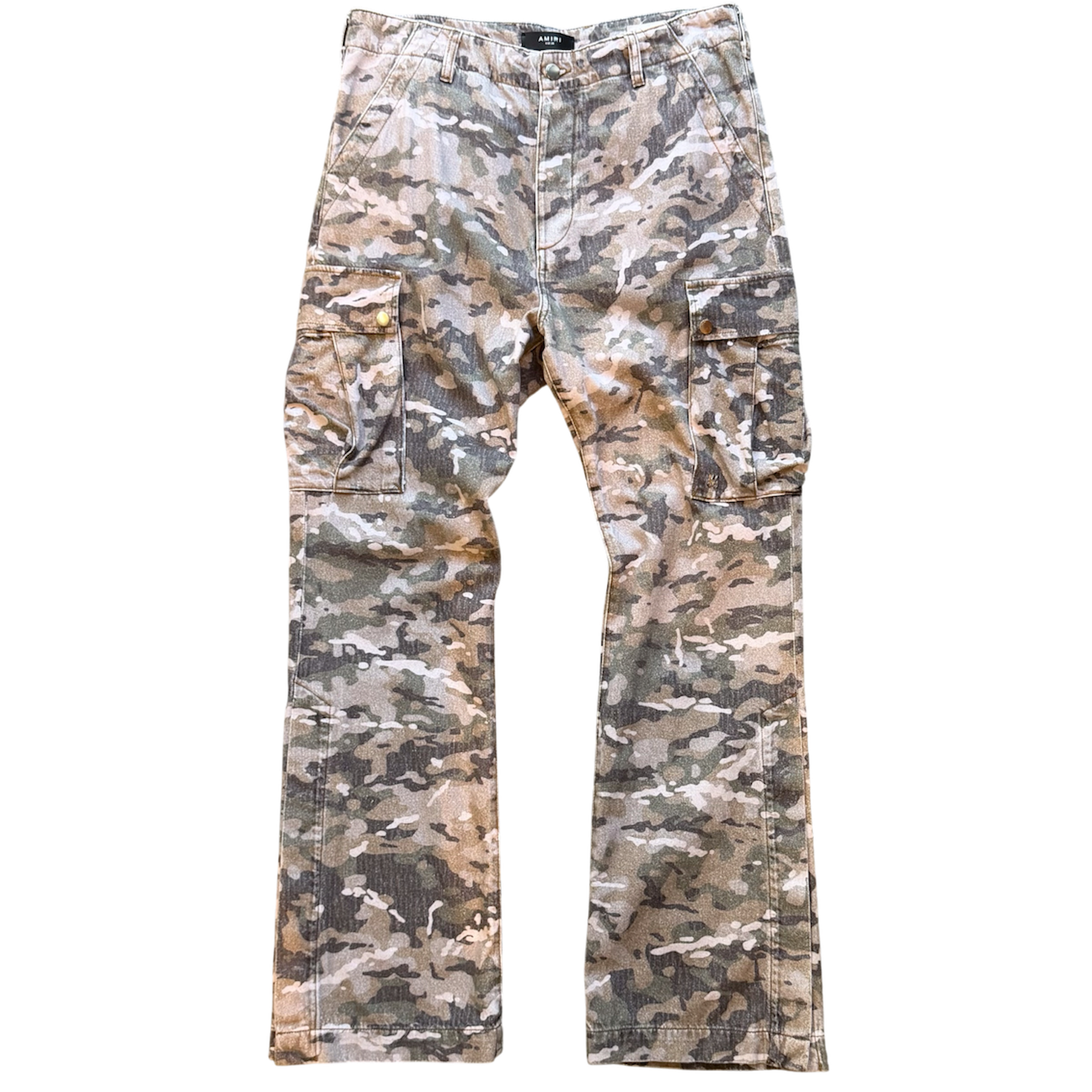 AMIRI M65 Camo Kick Flare Cargo Pants