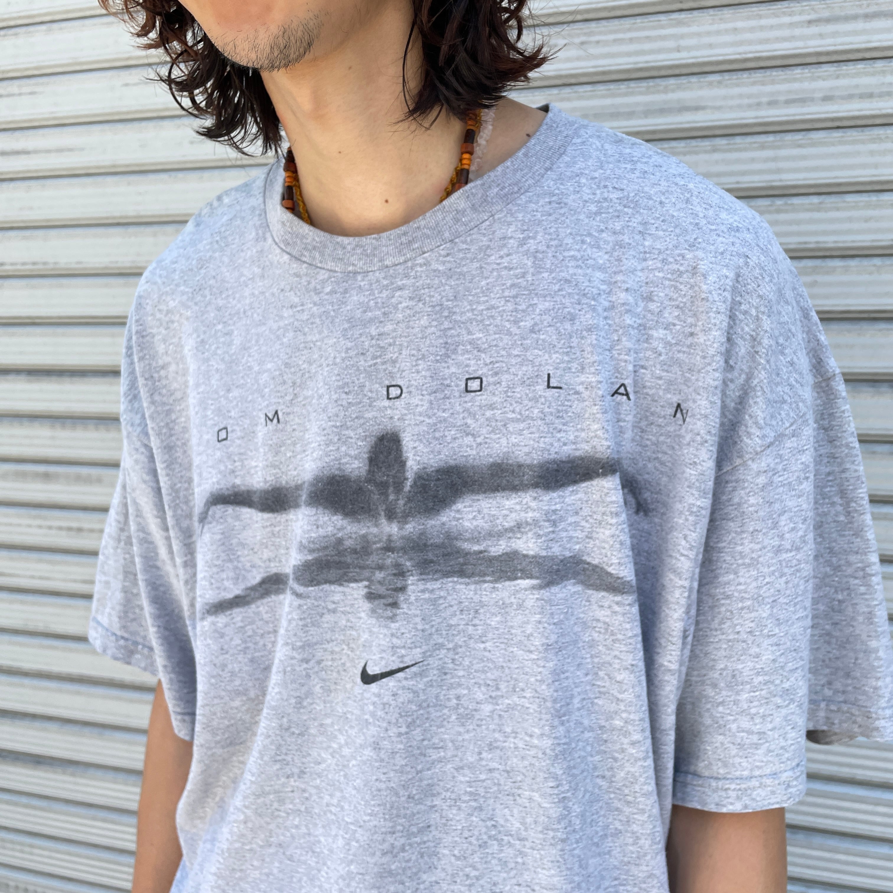 送料無料』90s NIKE デザインTシャツ 白タグ メキシコ製 L グレー ...