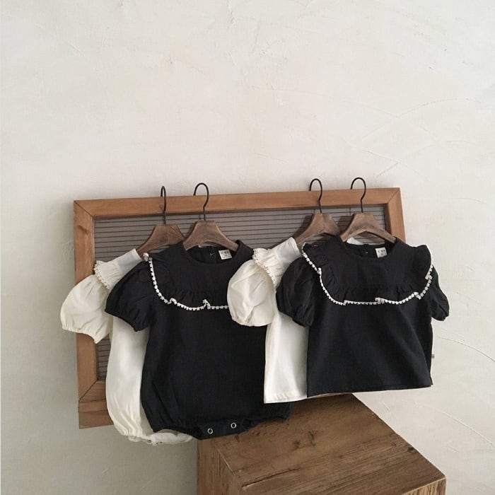 【BABY】夏新作 フレアロンパース、ブラウス