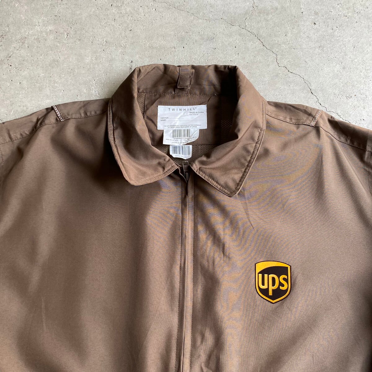 ビッグサイズ TWINHILL Ups 企業ロゴ ワークジャケット ブルゾン 袖