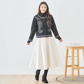 TRUBE クラシックペイズリー ジャガードカーディガン【M~L】ブラック