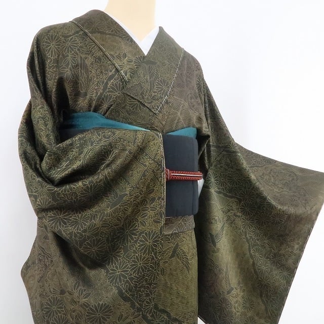 新品 斉藤三才 落款 着物 正絹“いまそこにある歓び…ありそうでない個性  