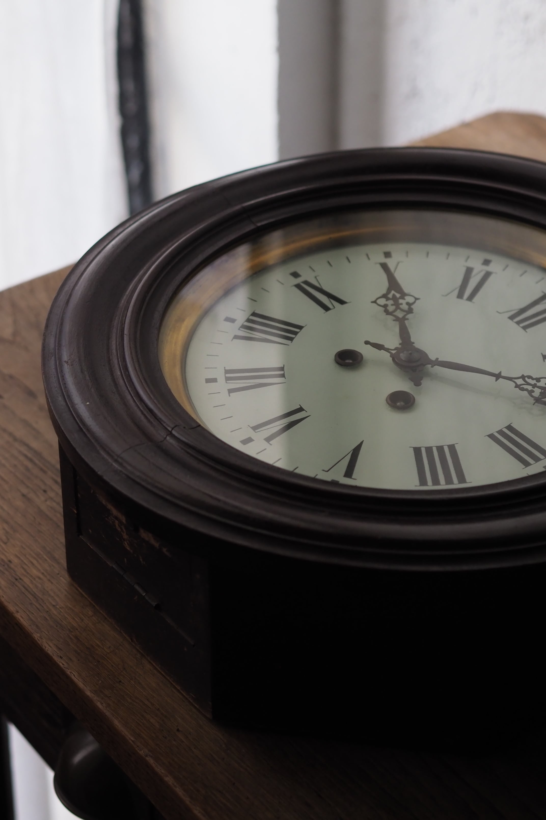 ローマ数字文字盤掛け時計-black wall clock | アンティーク