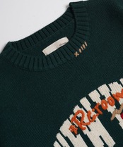 【#Re:room】HAND-EMBROIDERY BIG CREW KNIT［REK107］