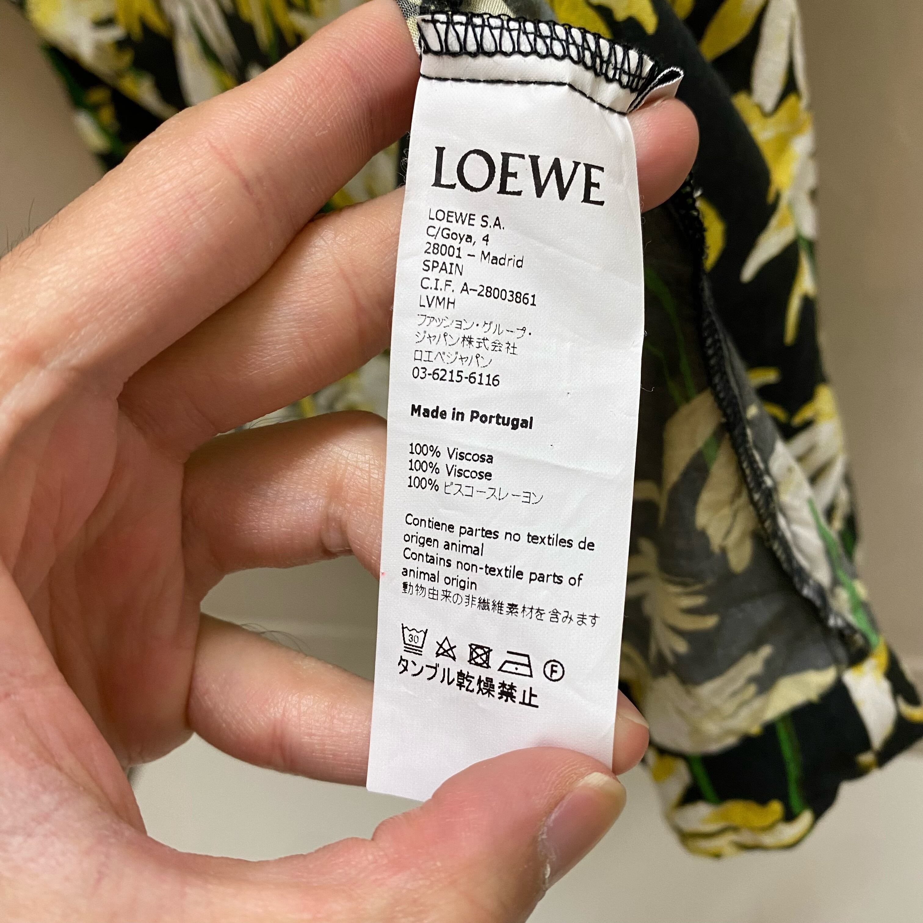 LOEWE ロエベ 20ss レーヨン アロハシャツ 総柄 SIZE XL 【代官山06 
