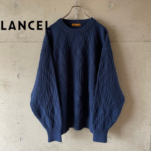 【LANCEL】design wool 3D knit sweater(lsize)0317/tokyo