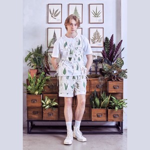 植物図鑑のタペストリーとTシャツ【メンズ】　E00253