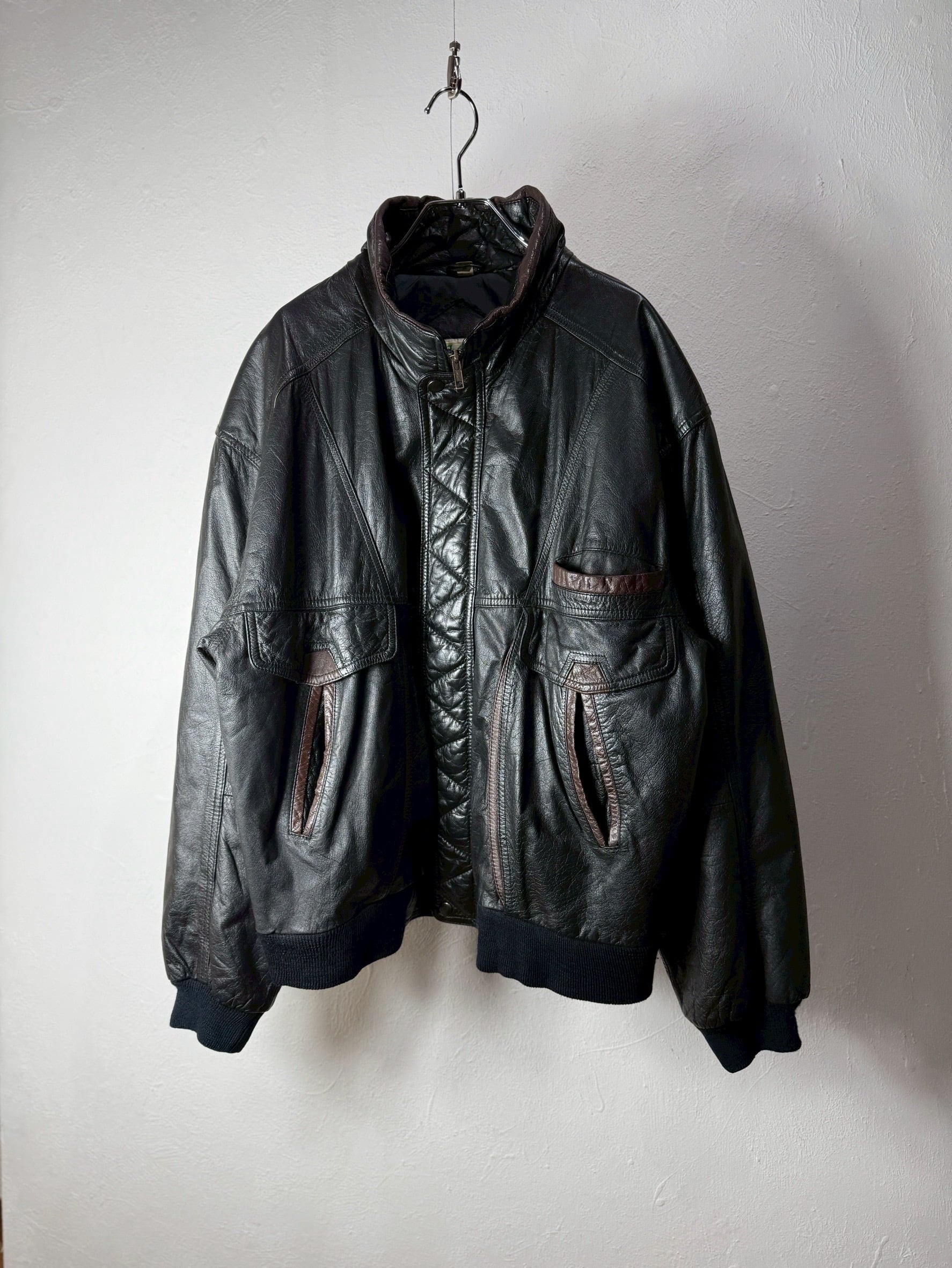 90s Ash Creek Genuine Leather Design Jacket