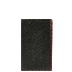 エルメス アジェンダ ヴィジョン 手帳カバー ブラック レッド クシュベル レディース HERMES 【中古】