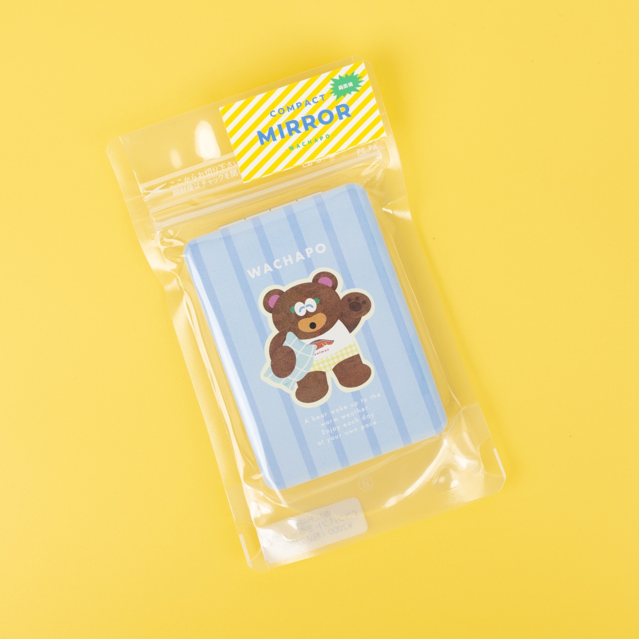 < WACHAPO > レザーコンパクトミラー