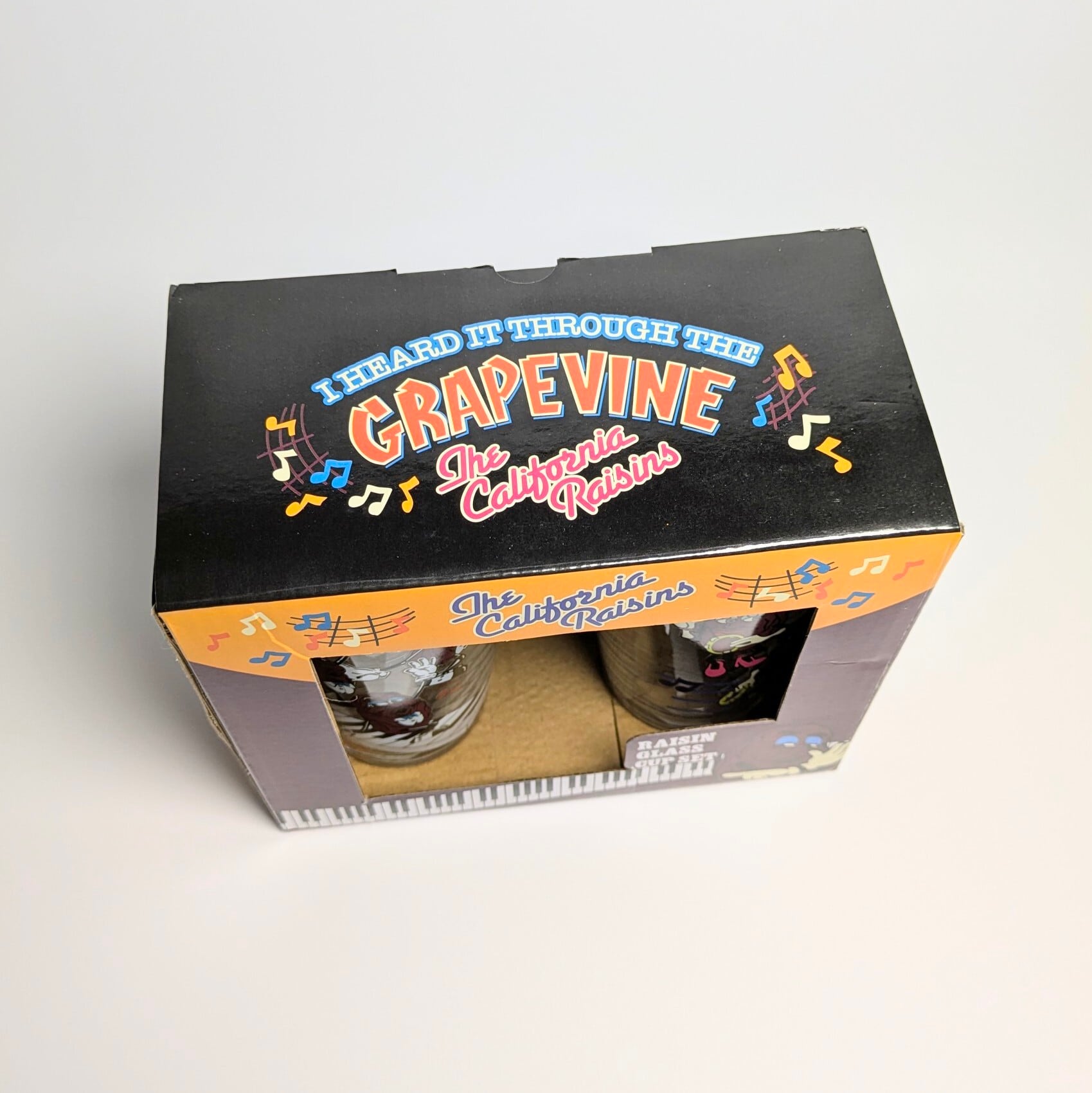 ♧【 AMERICAN PAIR GLASS / ペアグラス 】 『 California Raisins ( カリフォルニアレーズン ) 』ガラス / コップ / ペアグラスセット 〚アメリカン雑貨 アメトイ〛