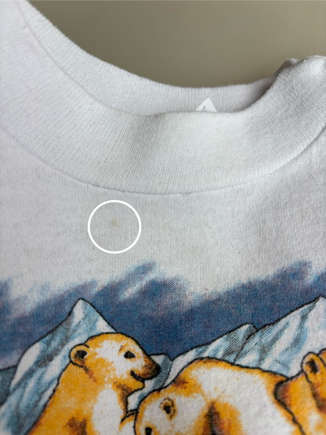 【9-12m相当・vintage】SEA WORLD しろくま　tee