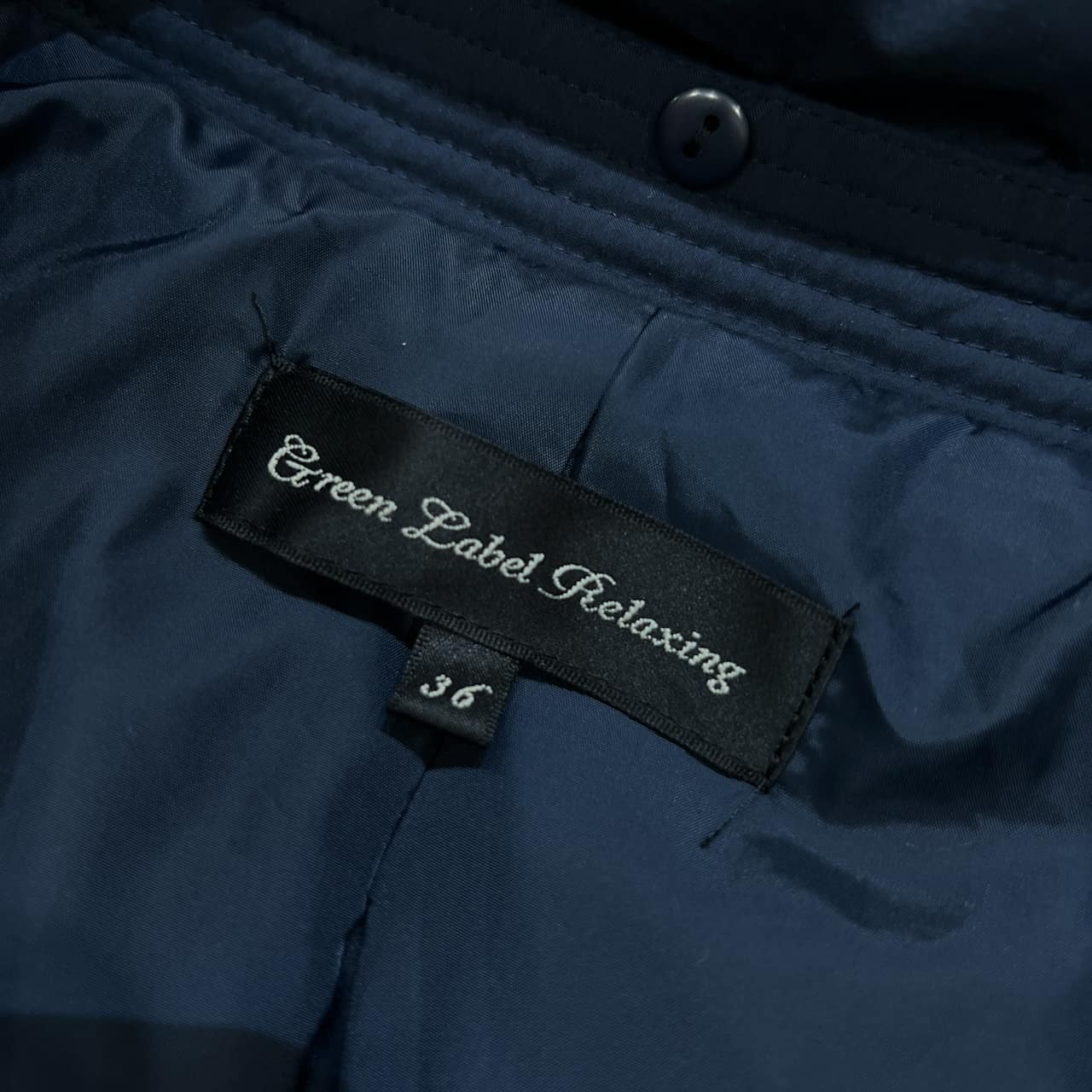 GREEN LABEL RELAXING グリーンレーベルリラクシング ダウン ダブル コート 36 /ネイビー/UNITED ARROWS ユナイテッドアローズ