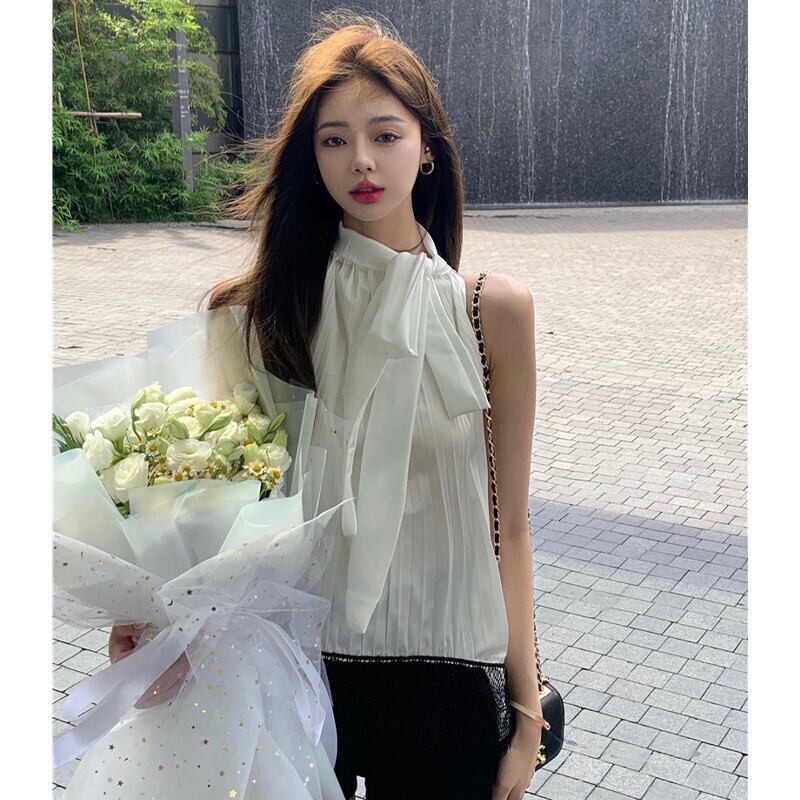 ホワイトシャツ ノースリーブスリムカジュアルショーツ サマー 大人ガーリー スウィート キュート 夏物 ブルマー ガールズファッション43643874504